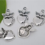 Hõbedane ripats "ingel+süda" 25x16 mm