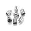 Kinnitus - keti ots, 6 x 10 mm, metall, hõbedane, auk 1.3 mm