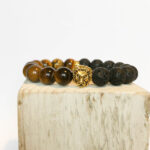 Laavakivi- tiigrisilma käevõru