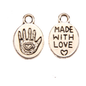 Metallist ripats "Made with love" 15 mm